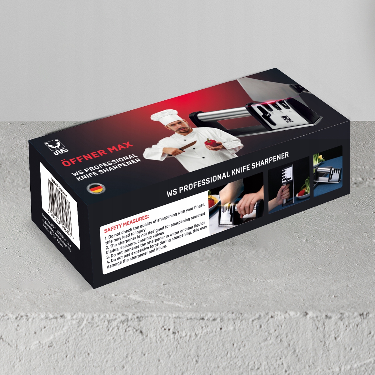 Profesjonalna ostrzałka do noży diamentowa WIELOFUNKCYJNA do nożyczek 4w1 EAN (GTIN) 5905427398486