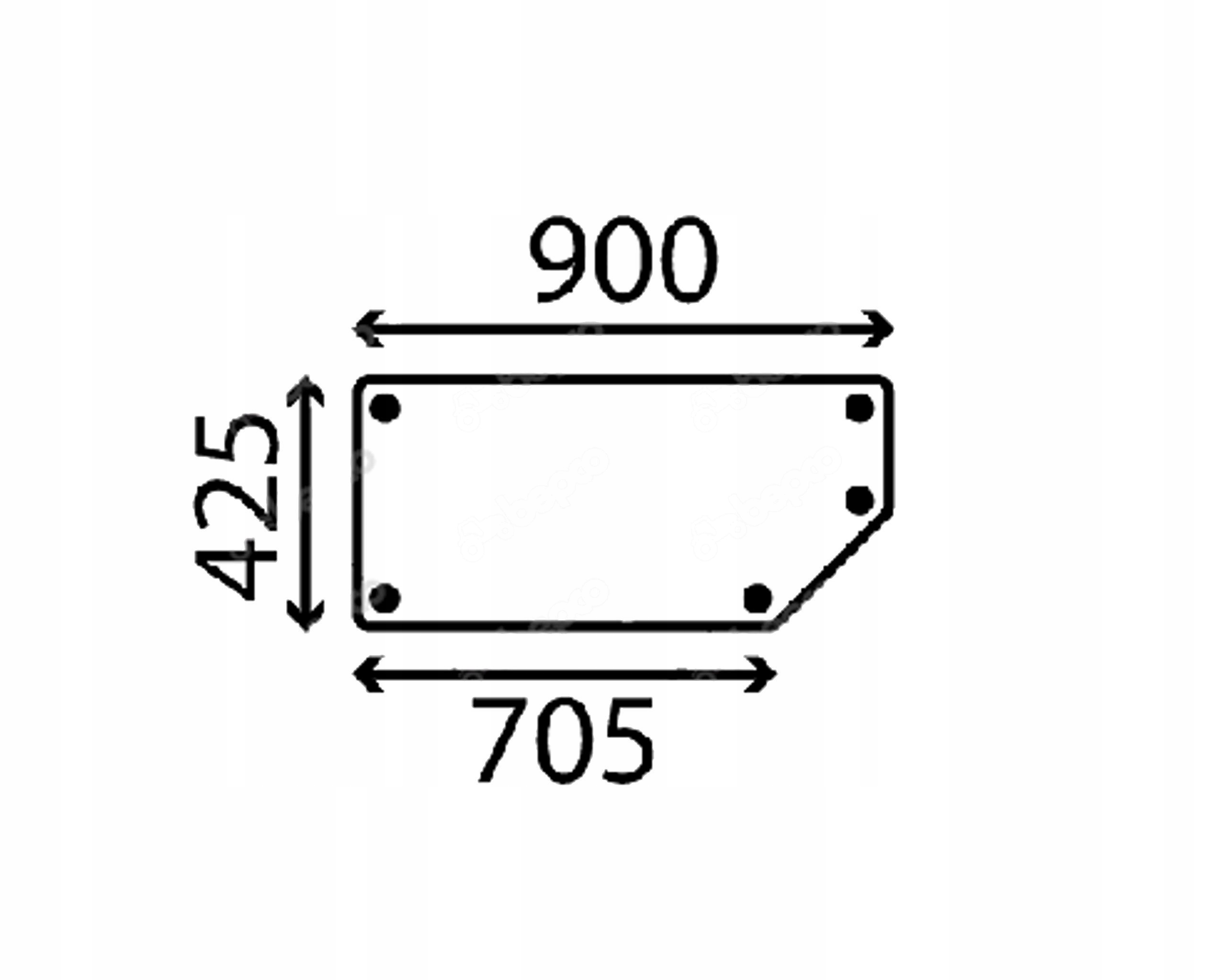 sklo pro traktor Kubota zadní spodní 3P300-53790