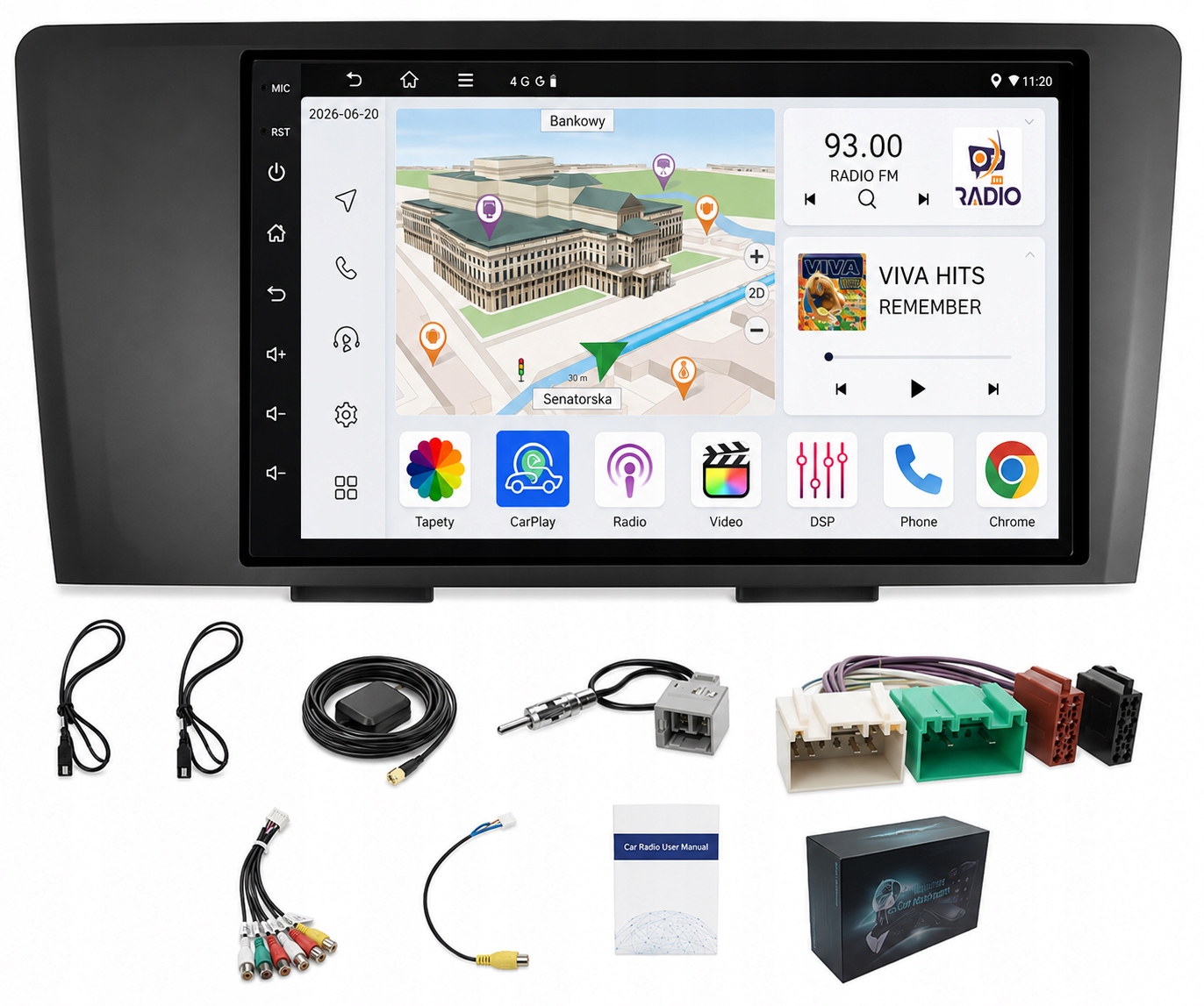 Autorádio Gps Android Bluetooth Volvo XC70 S60 V70 2000-2004 Carplay 4GB 64GB