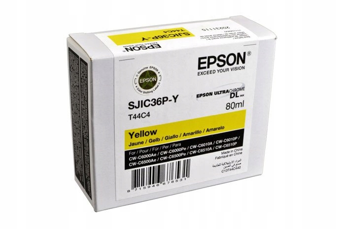 Originálny atrament Yellow Epson SJIC36PY, SJI-C36PY, SJIC-36PY (T44C4,