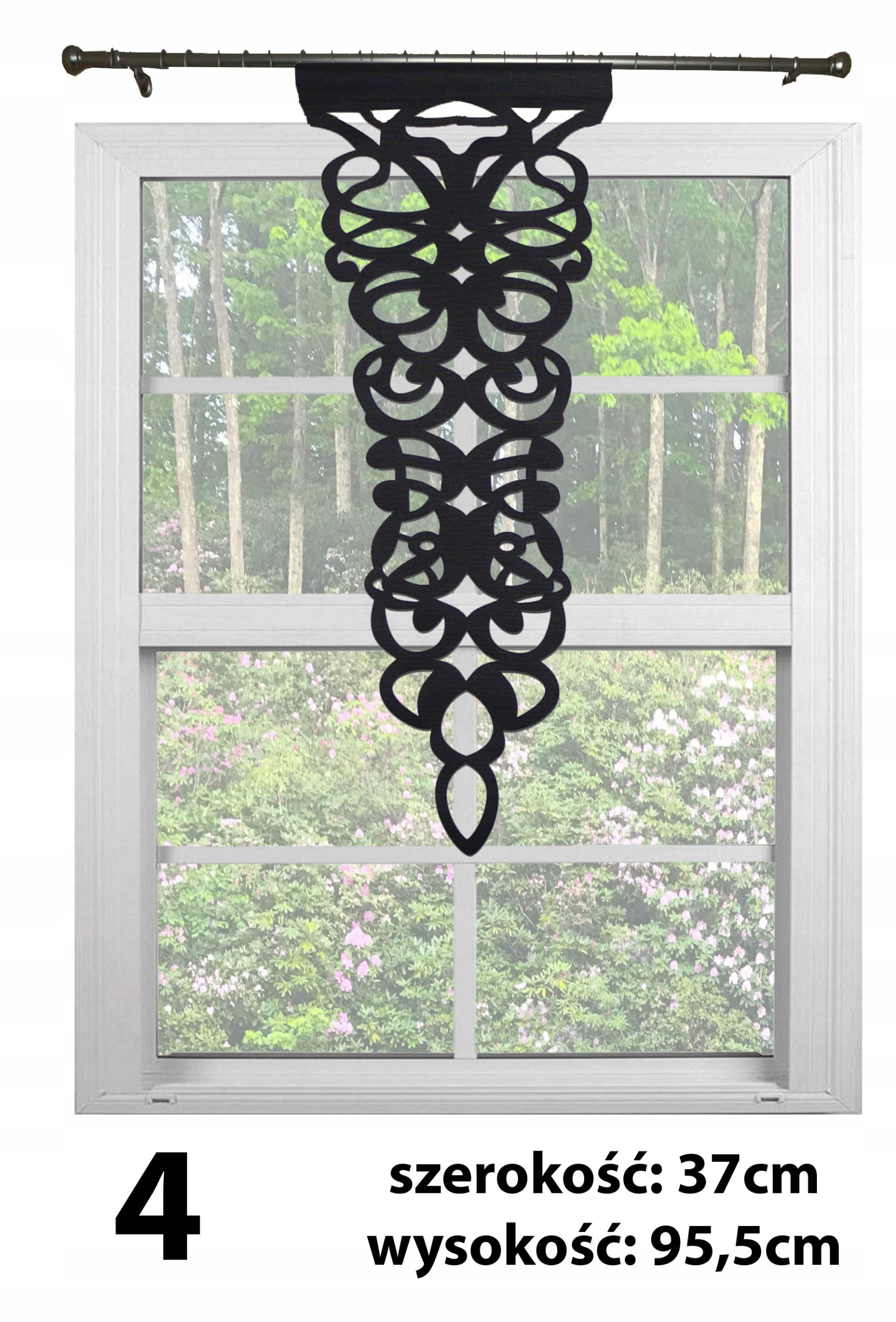 Firany Firanki Ażury Ażurowe Panel Ażur Zwis Dekor Rodzaj Firana pojedyncza
