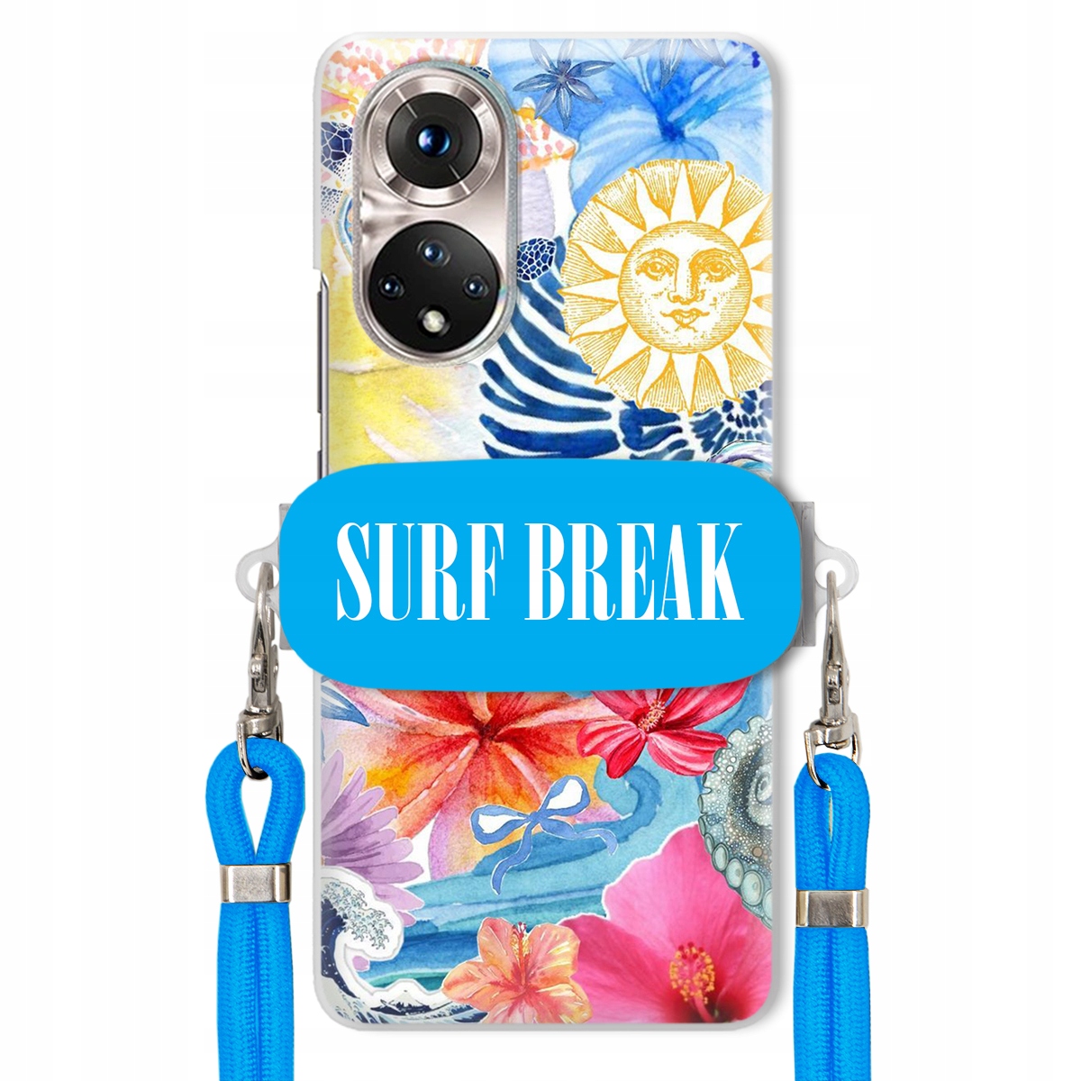 Pouzdro pro Huawei Honor 50 Crossbody vodítko modré držák Surf Break Lata