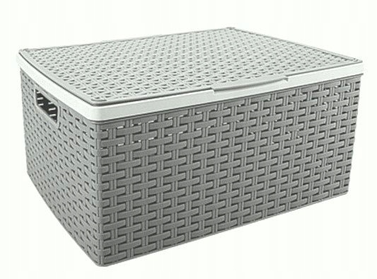 

kosz koszyk na pranie, chemię Prostokąt 28L Grafit