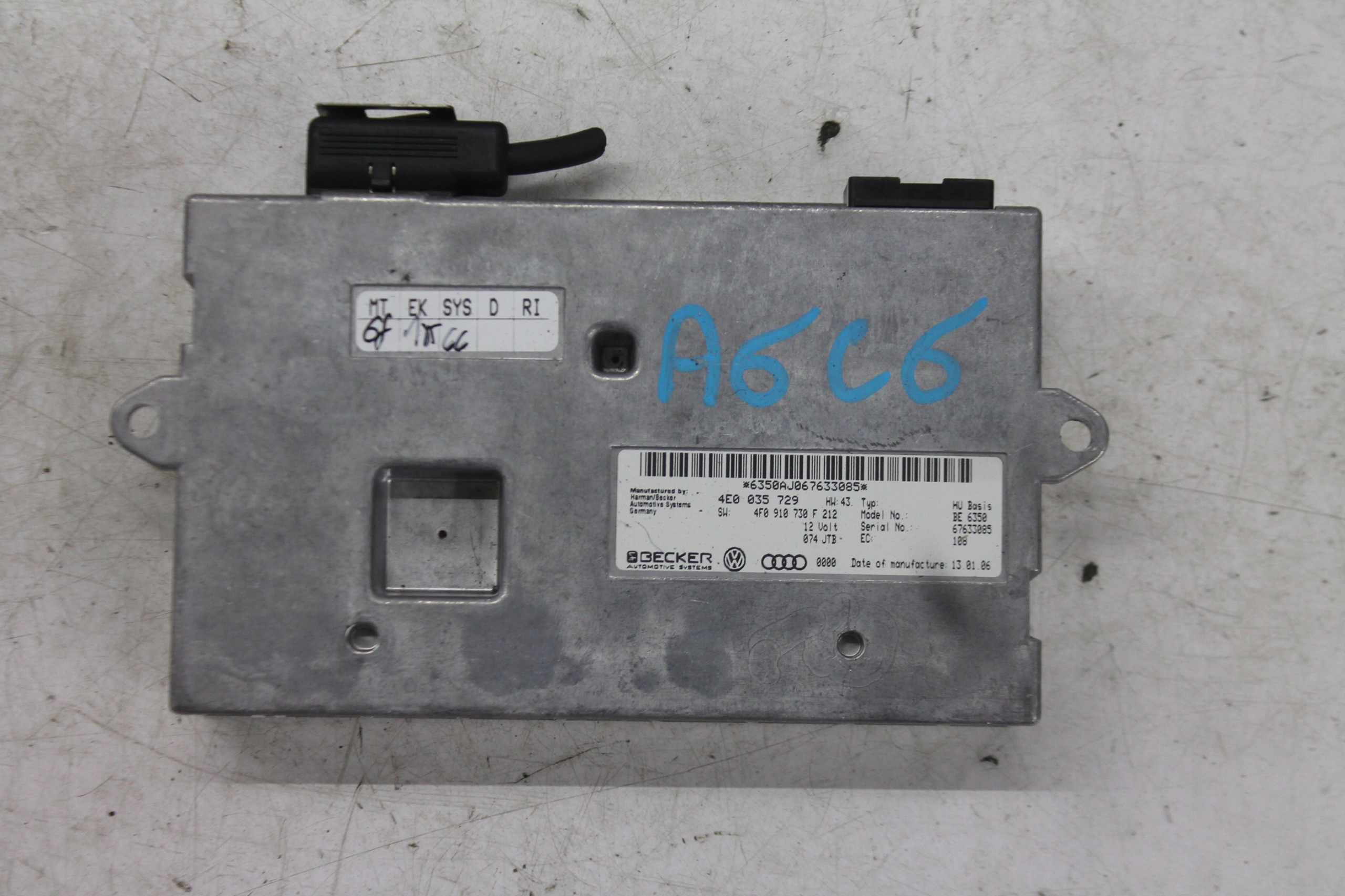 module control unit MMI 4F0910730F AUDI A6 C6 04-11