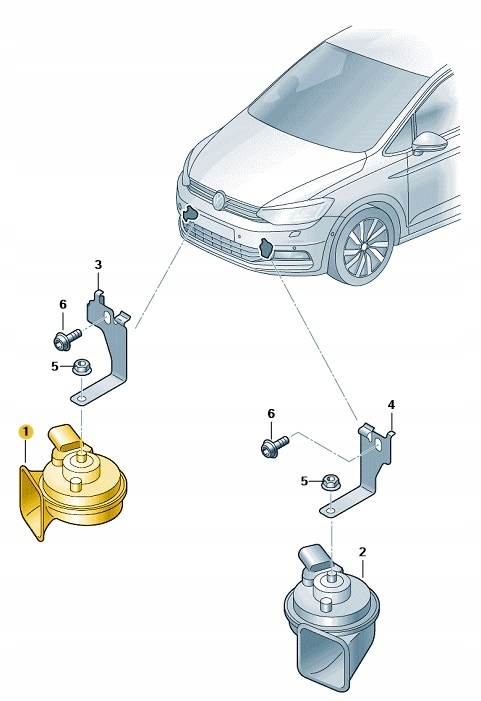 KLAKSON NISKI TON VW AUDI SEAT SKODA ORYGINAŁ OE