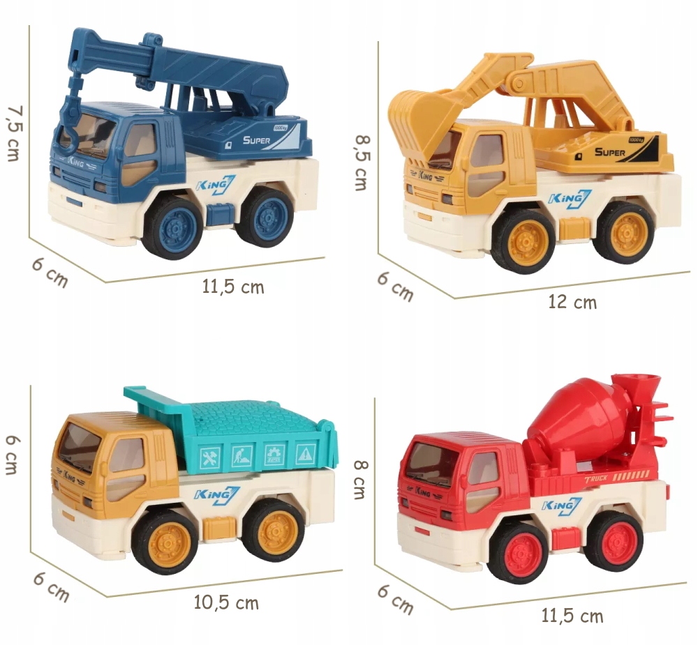 AUTA BUDOWLANE KOPARKA BETONIARKA DŹWIG WYWROTKA Marka Dromader