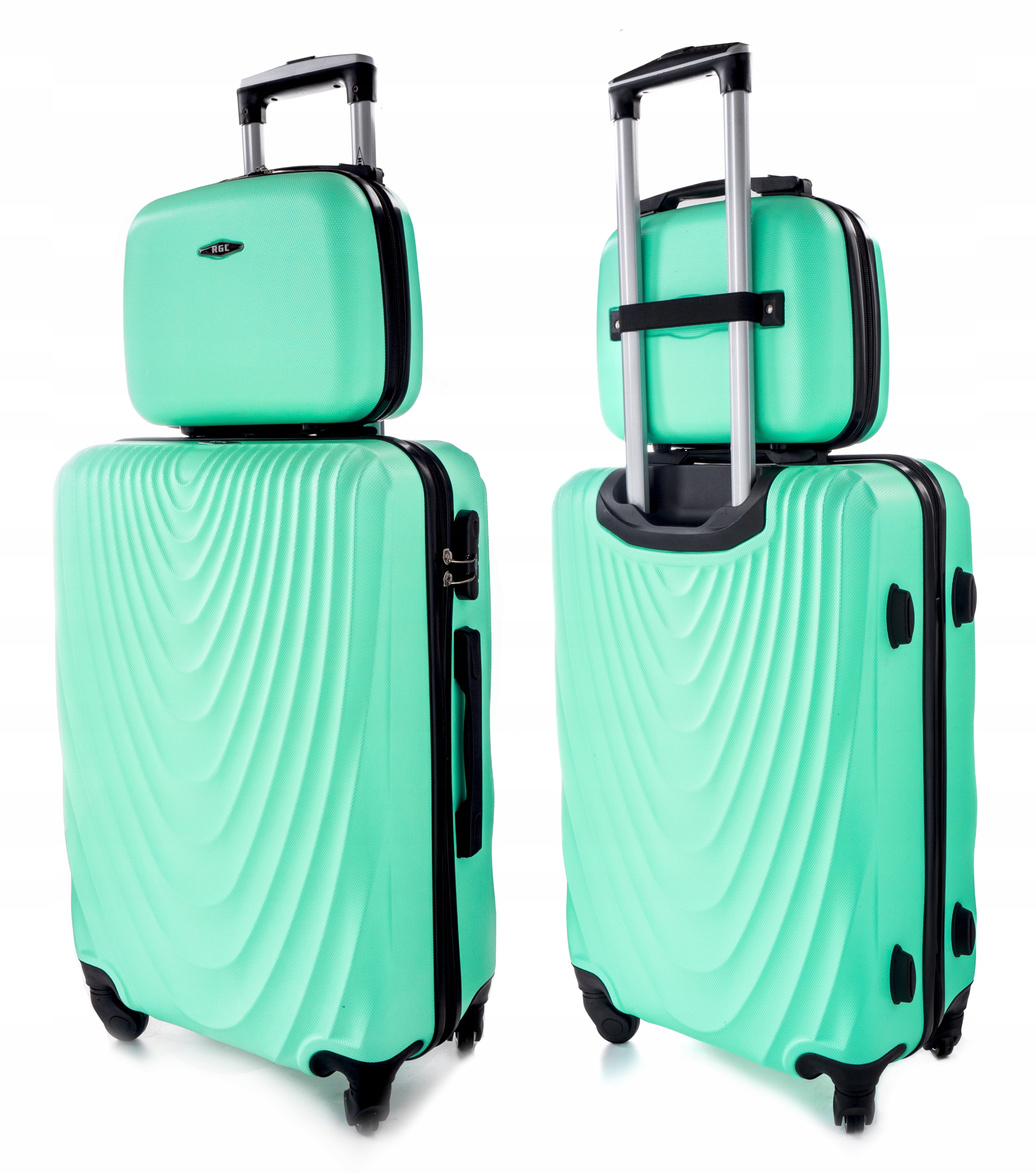 Rgl Set 2v1 Velký Cestovní Kufr XXL Kufřík Kosmetická Taška