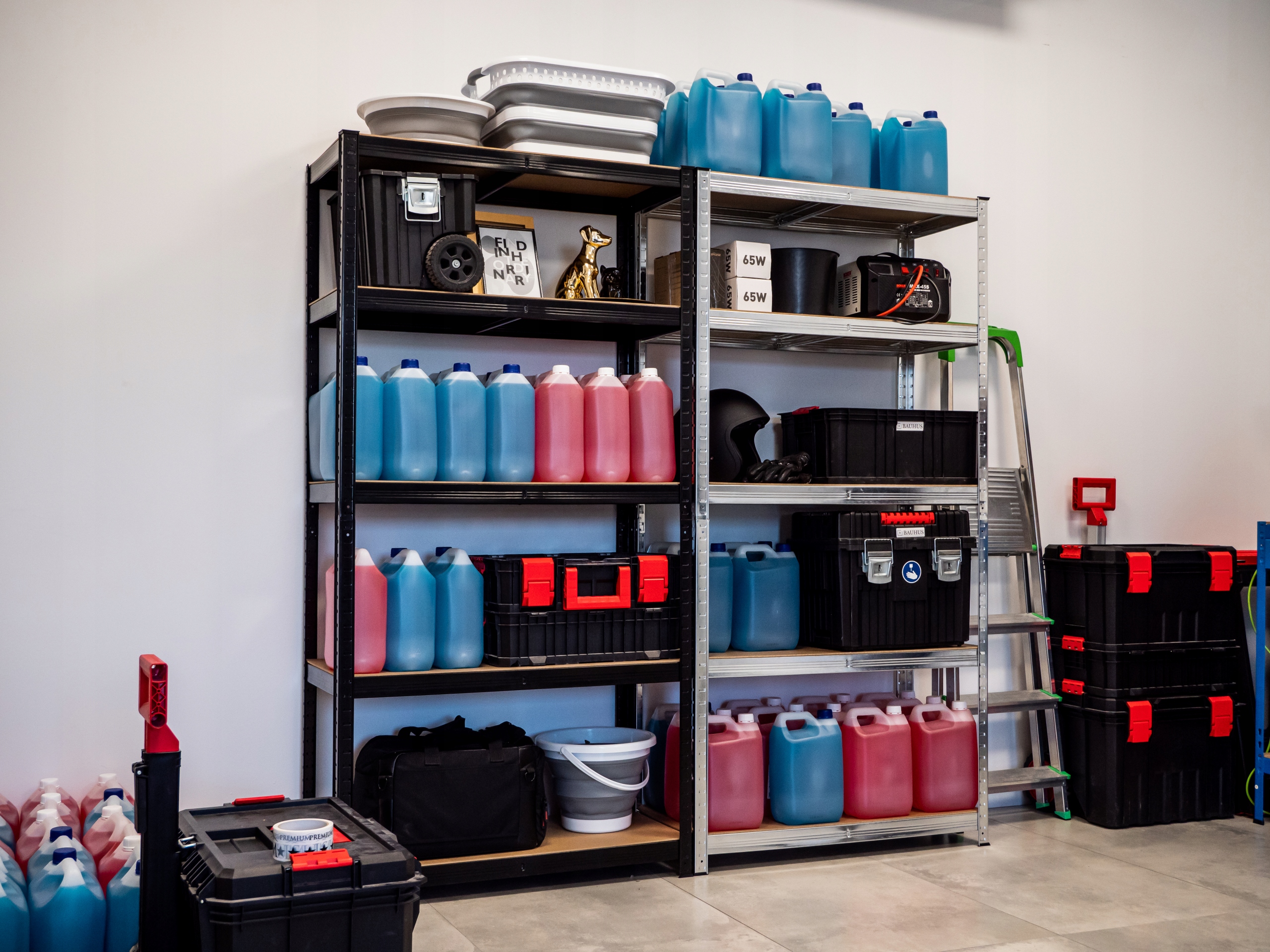 2X REGAŁ MAGAZYNOWY GARAŻOWY METALOWY 180x90x40 cm Liczba półek 5