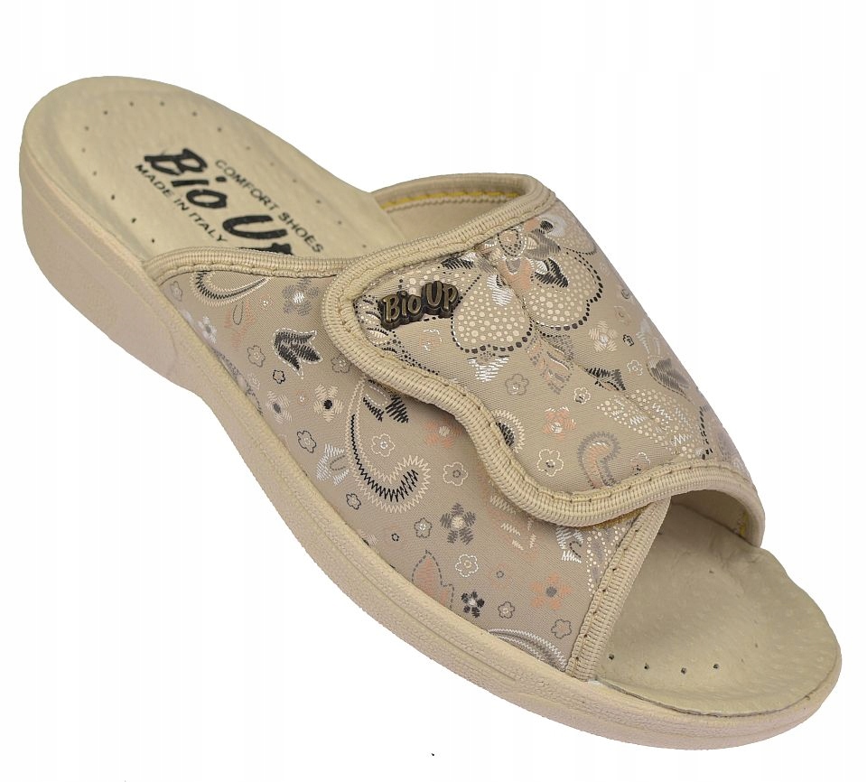 Pantofle na zdravotní halušky s elastickými sandále 1418-B na suchý zip vel. 41