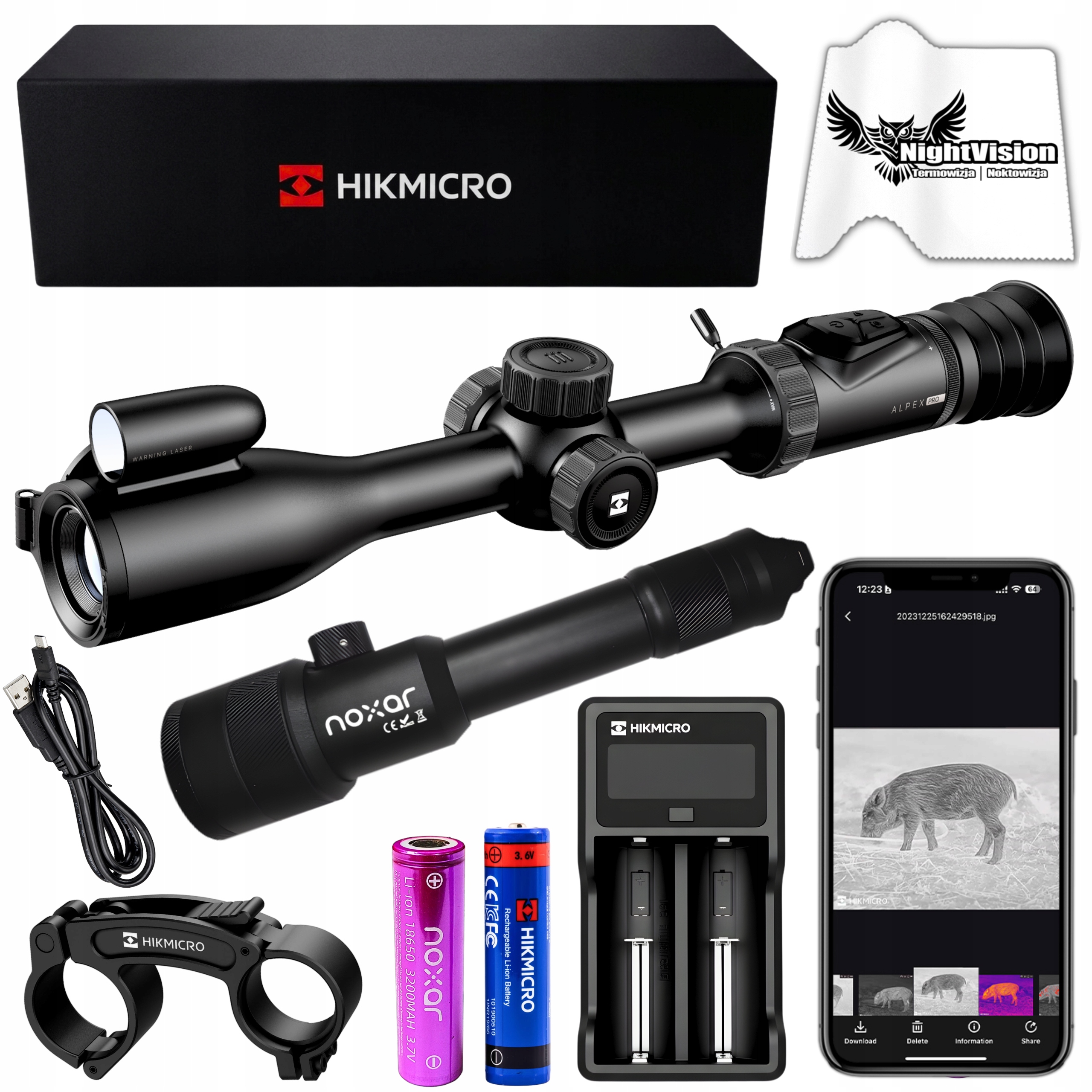 Noční vidění Hikmicro Alpex 4K Pro A50PL Lrf Noxar Dir-pro V2 4v1