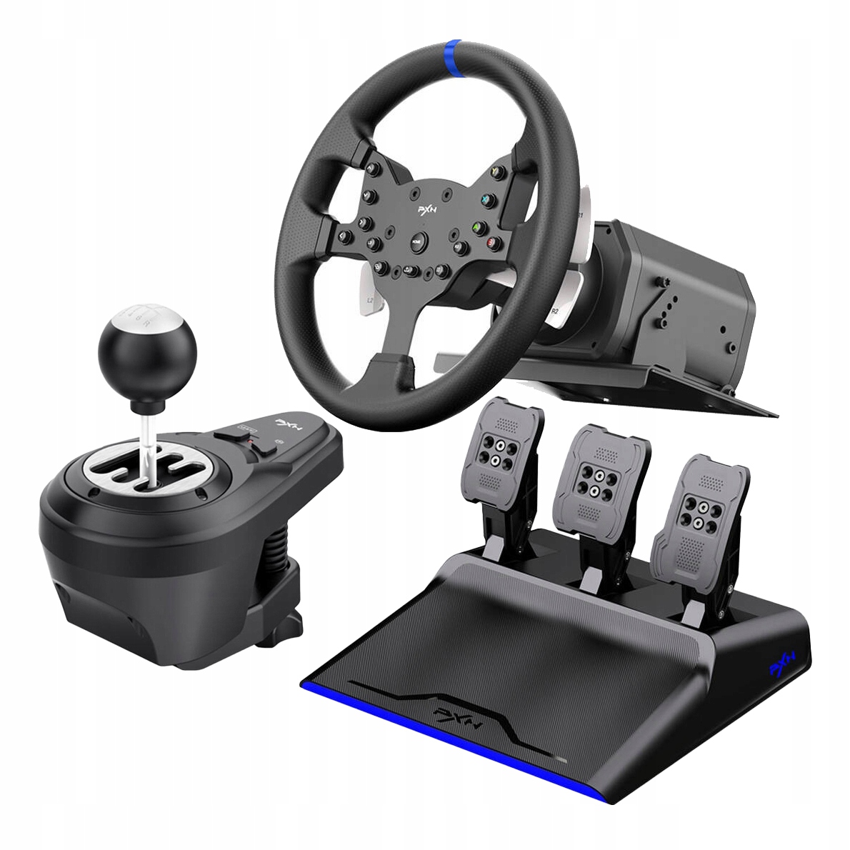 Kierownica z biegami i pedałami Pxn V99 SimRacing symulator Pc PS3 PS4 Xbox