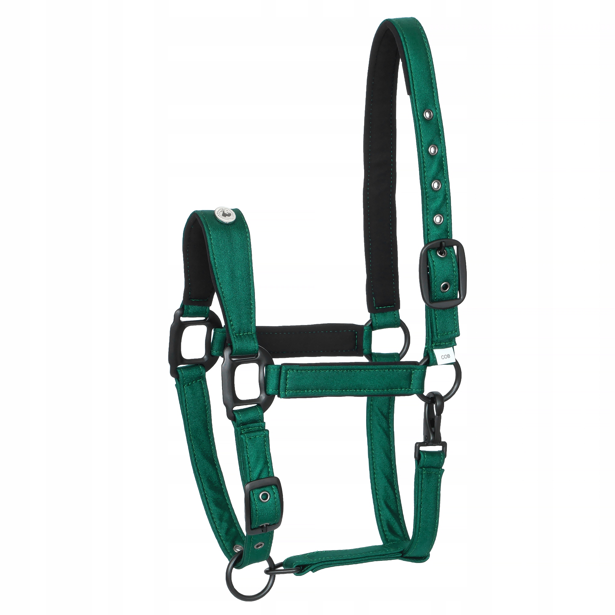 Uzda pro koně Equestrian Queen Stuttgart 26SS podšitý zeleným materiálem Full