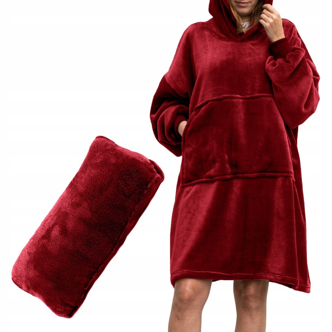 Mikina Mikina Deka Hoodie Oversize Polska Bordová