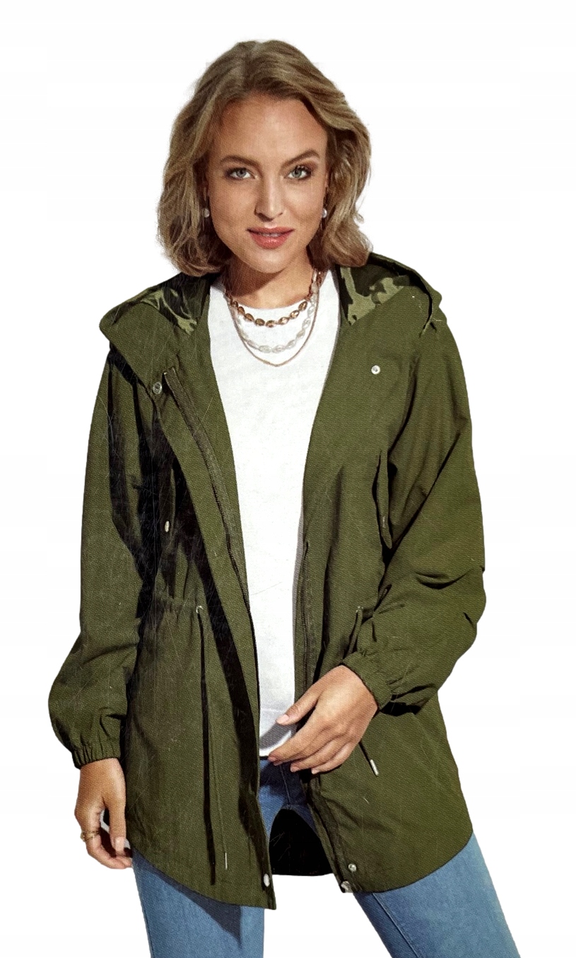 Przedłużana Kurtka damska Parka Khaki *M