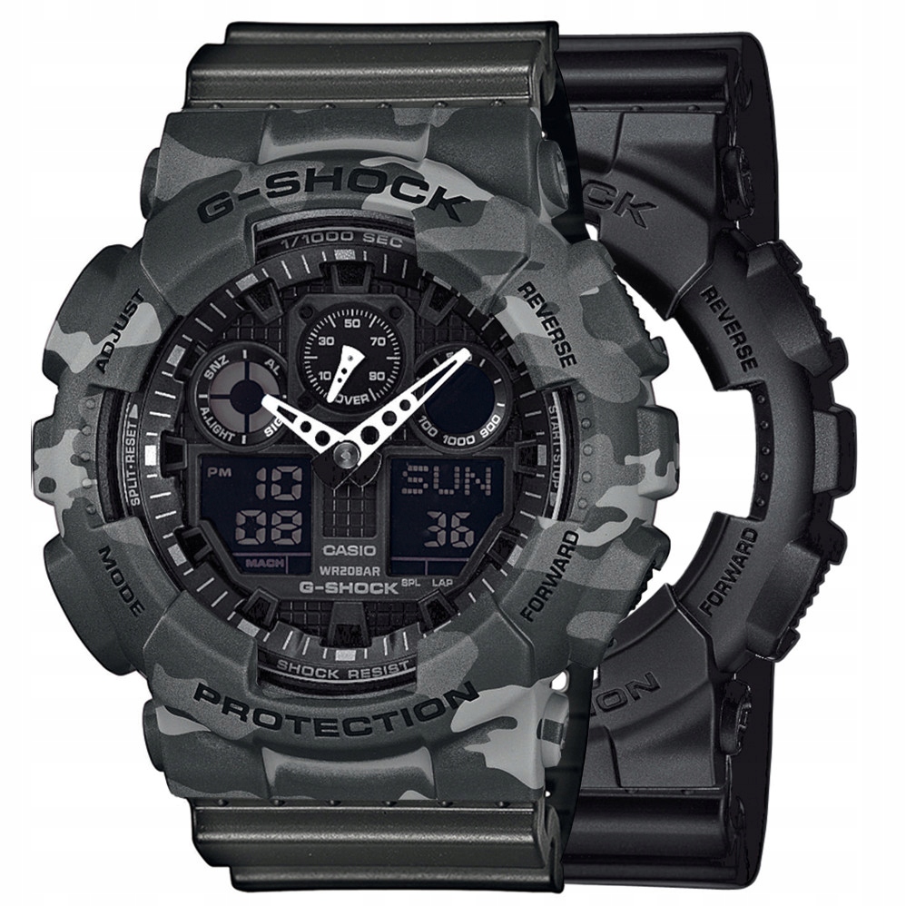 Casio G-Shock Set GA-100-1A1ER Bezel 10507071 Pásek 10467764 200 m Černý