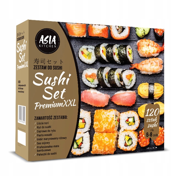 Levně Sushi set Premium Gold XXL Asia Kitchen dárková sada produktů