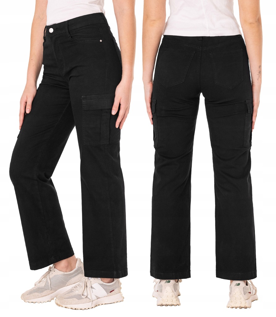 Szerokie Spodnie Szwedy Damskie Cargo Luźne z Szerokimi Nogawkami 7895A 4XL