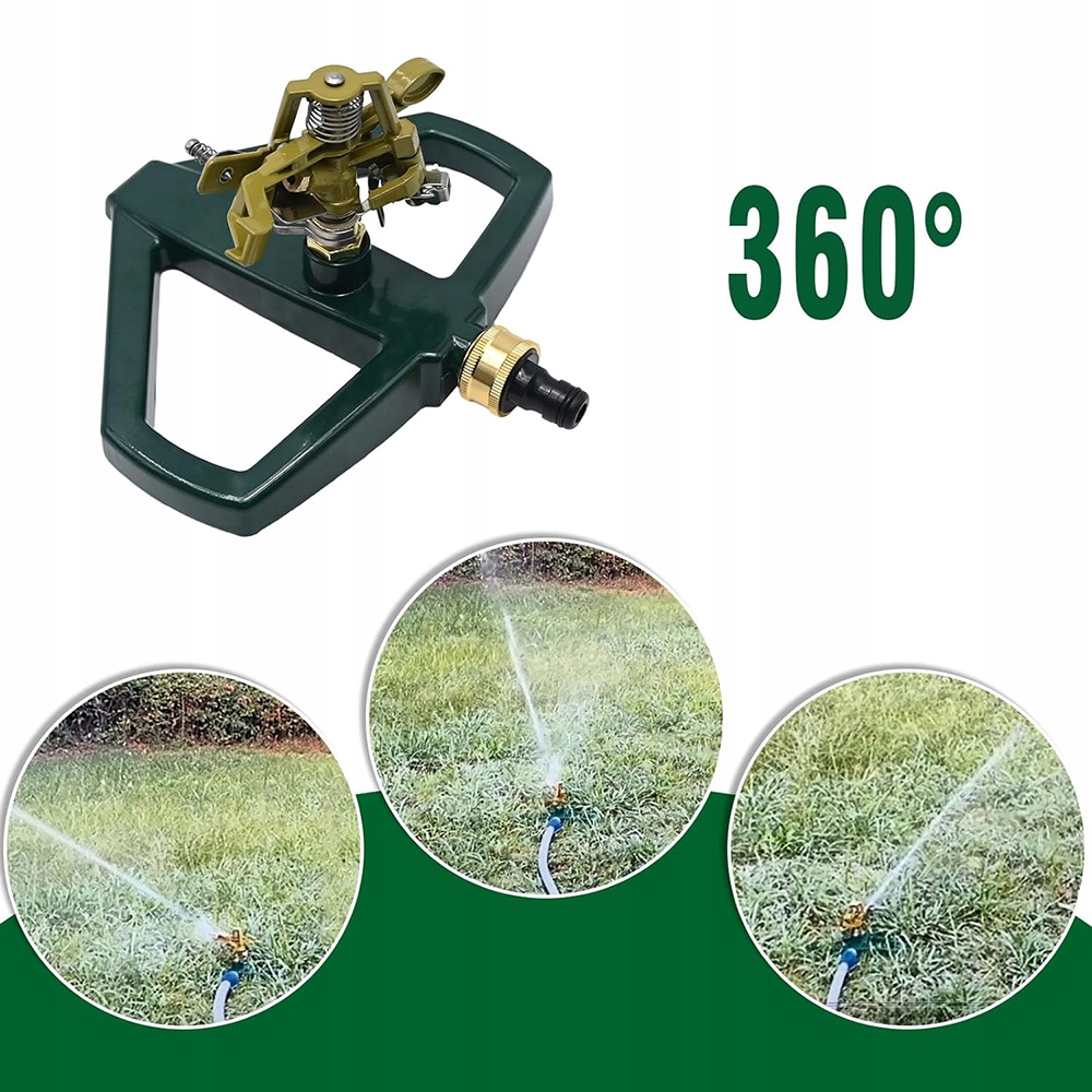 Metalowa wiązka dysz pulsacyjnych obrót o 360 stopni, zielona Marka inna