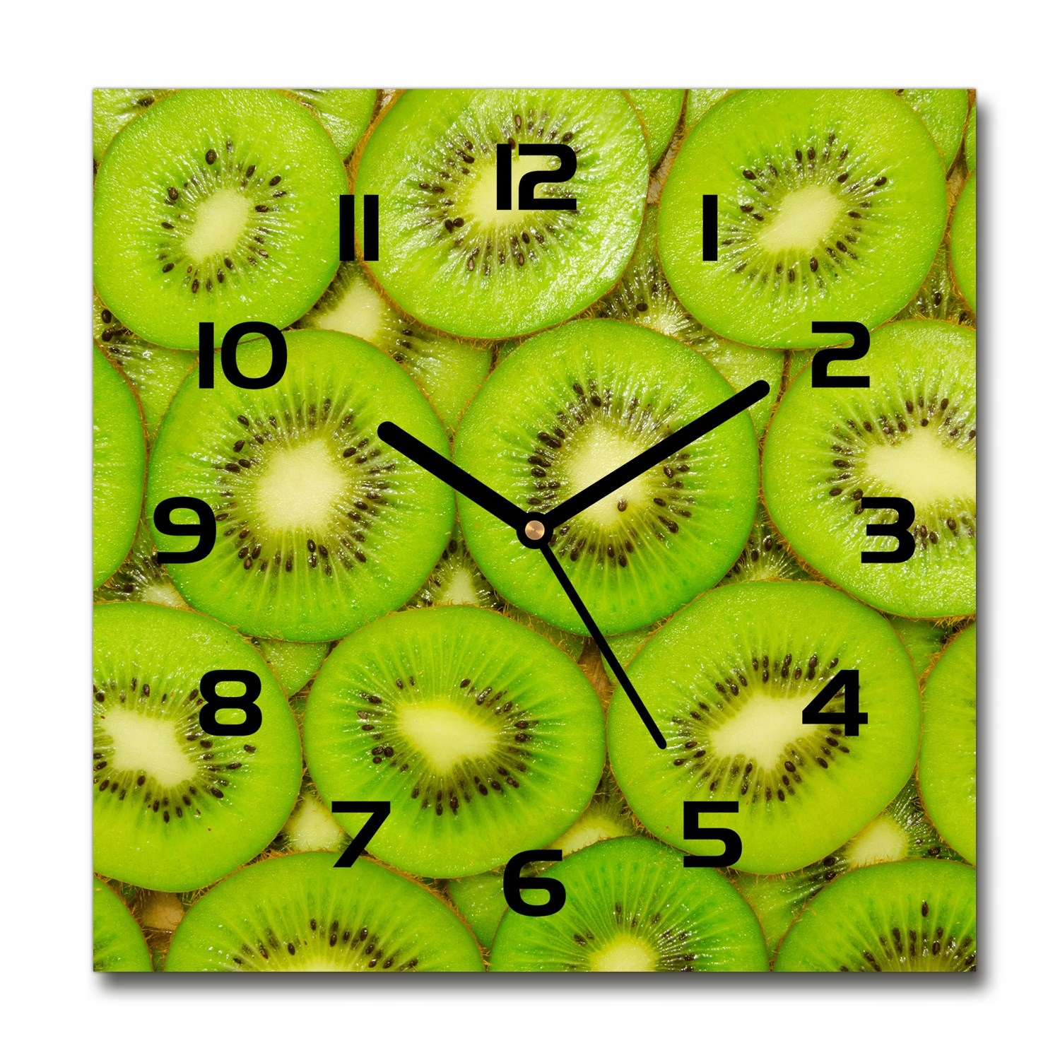 

Piękny szklany zegar idealny na prezent Kiwi 30x30