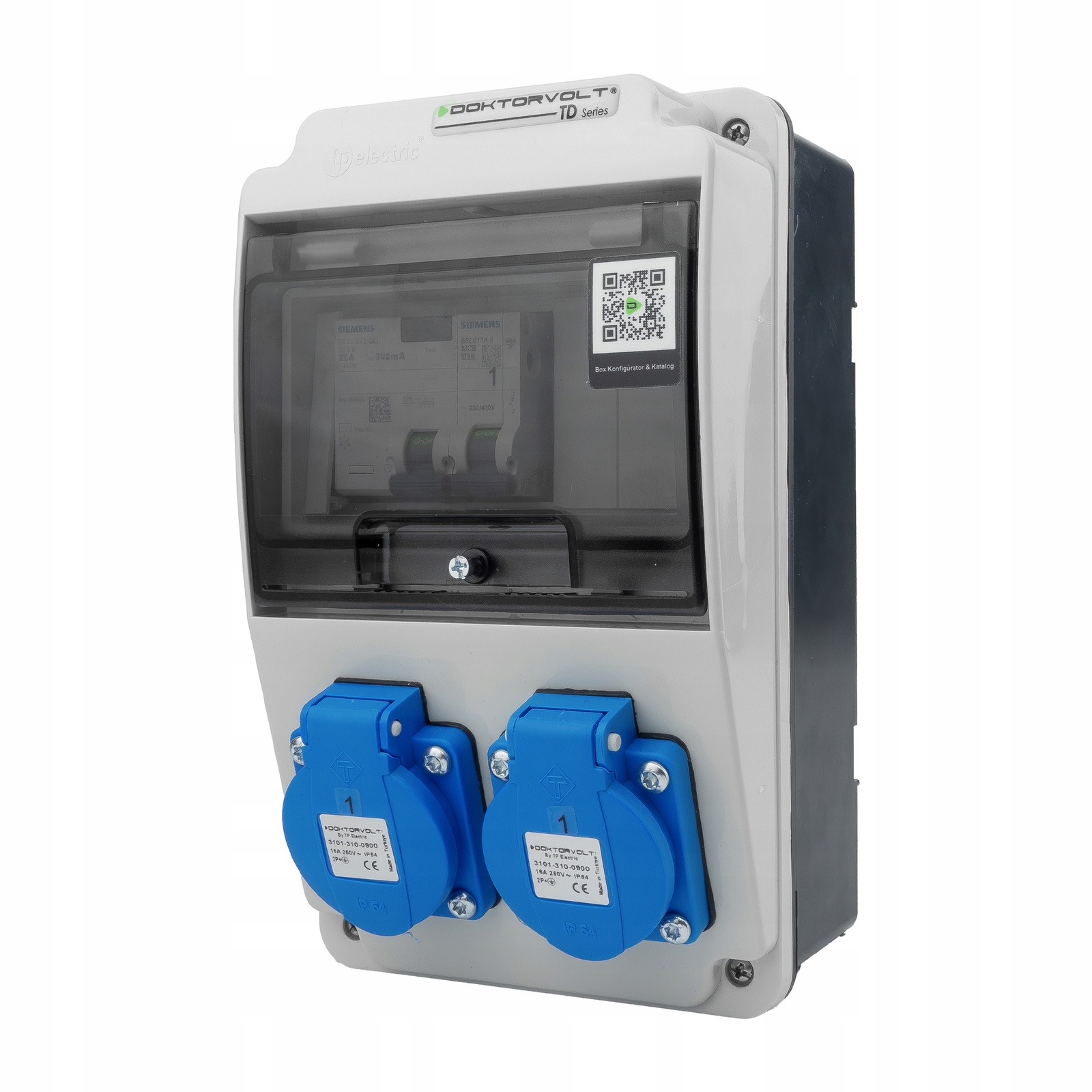 Stavebný rozvádzač 16A 2x230V erbetka IP54 zabezpečený rozvádzač