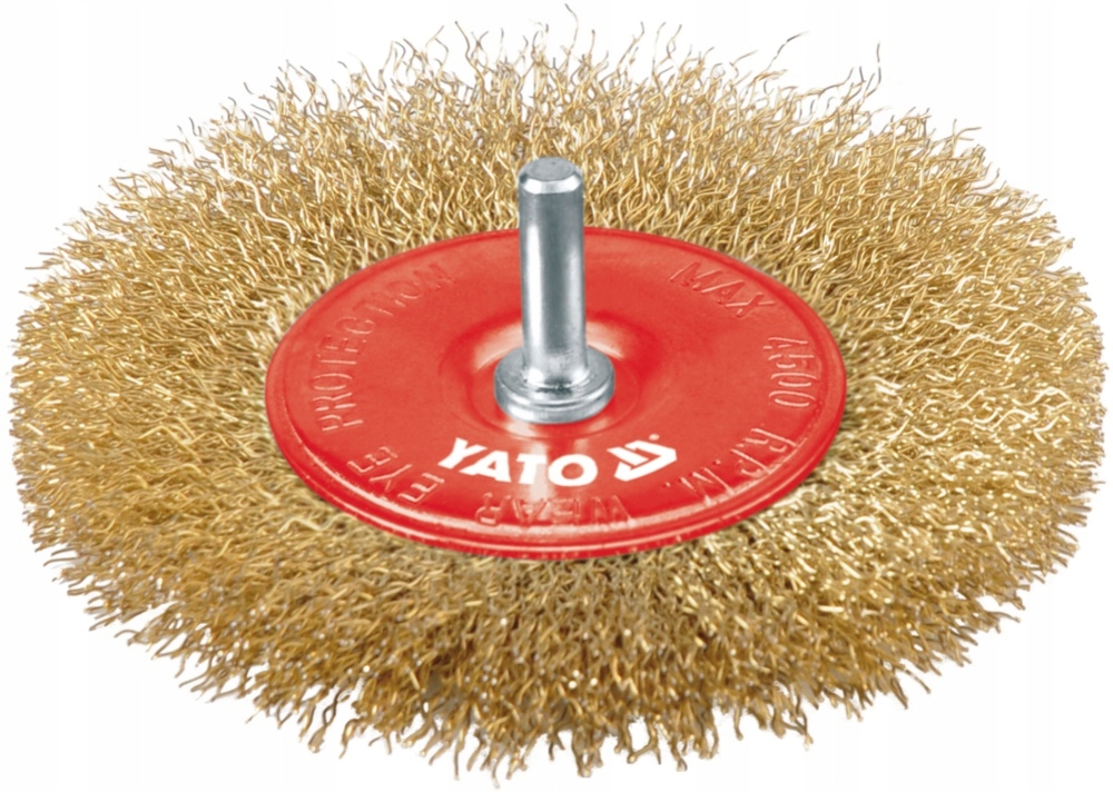 YATO - SZCZOTKA TARCZOWA 100 MM DRUT MOSIĄDZOWANY