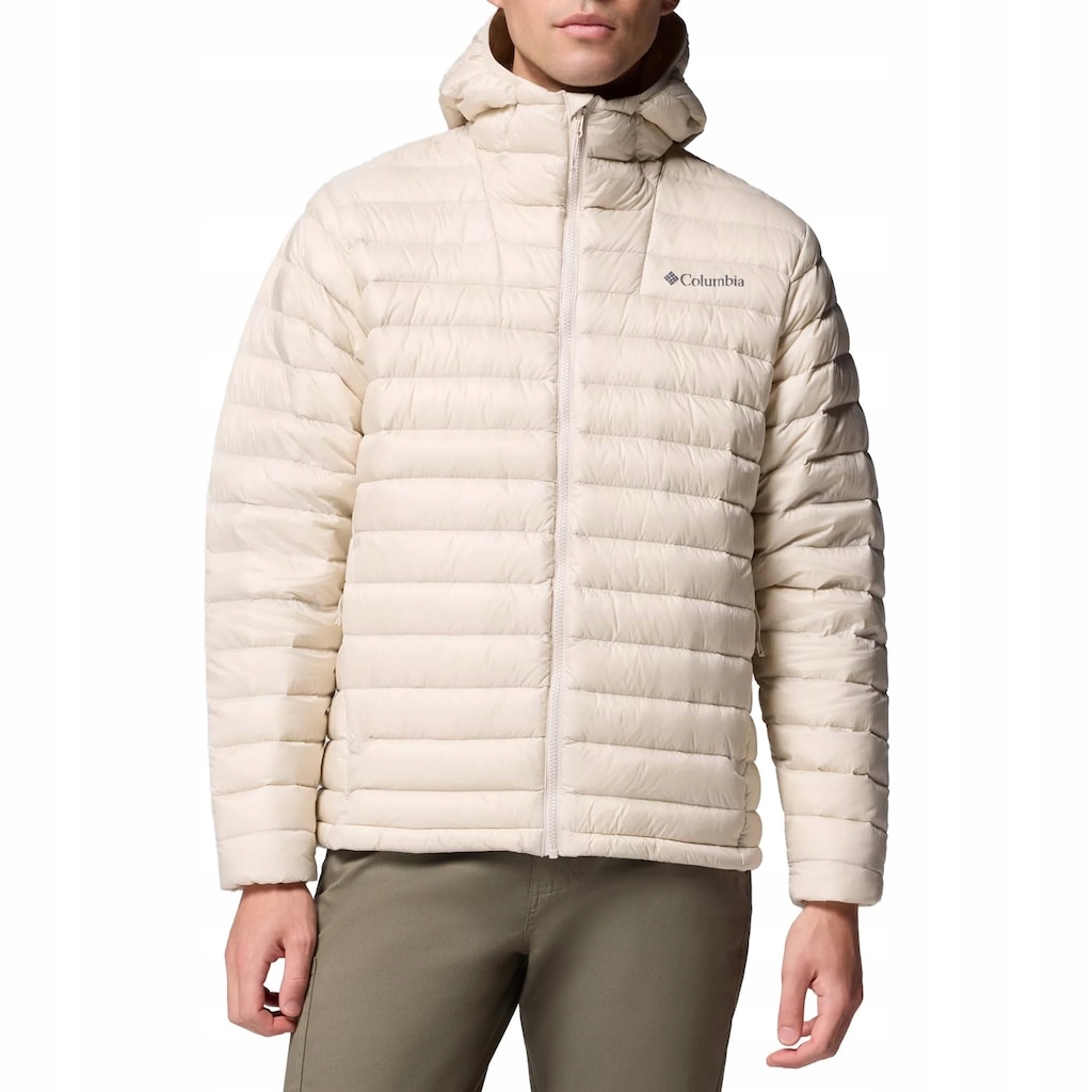 Péřová bunda s kapucí Columbia Corelite Down Hooded Dark Stone M