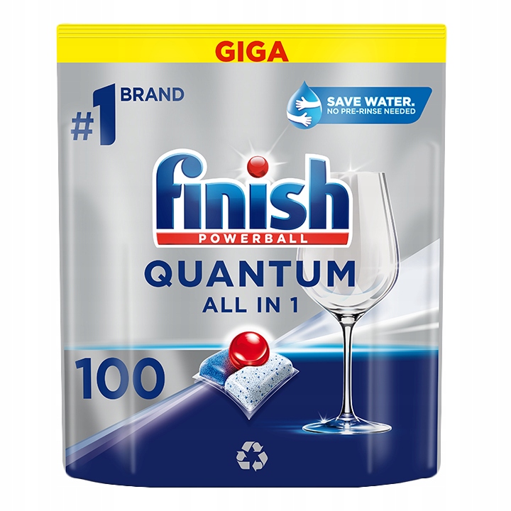 Levně Finish Kapsle Do Myčky Nádobí Regular ALL-IN-1 Quantum Tablety 100 Tablet