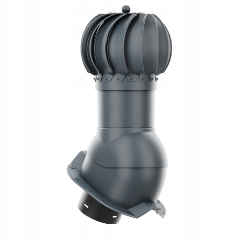 Rotační kulový Větrací komín , fi125, Trapézový, T35, Antracit 7016
