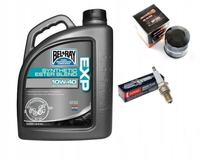 Olej Bel Ray EXP filtr świece TRIUMPH TT 600