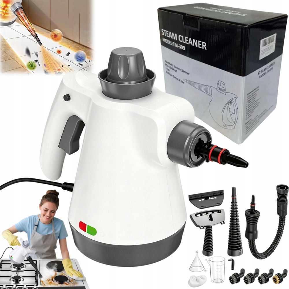 Parní myčka Parní mop 3.4 Bar 1050 W pro čalounění oken domu Silná podlaha