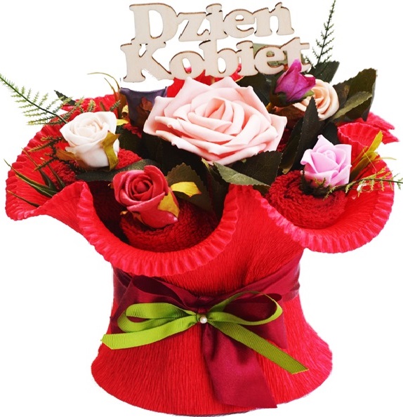 BUKIET KWIATÓW z Ręczników Prezent na Dzień Kobiet