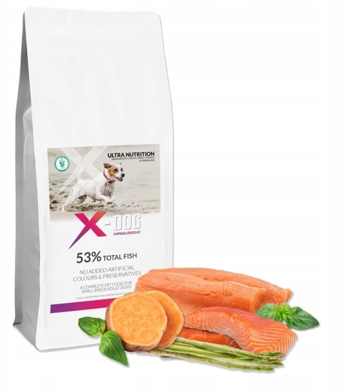 X-dog Gf Adult Small Łosoś Pstrąg Bataty 6KG