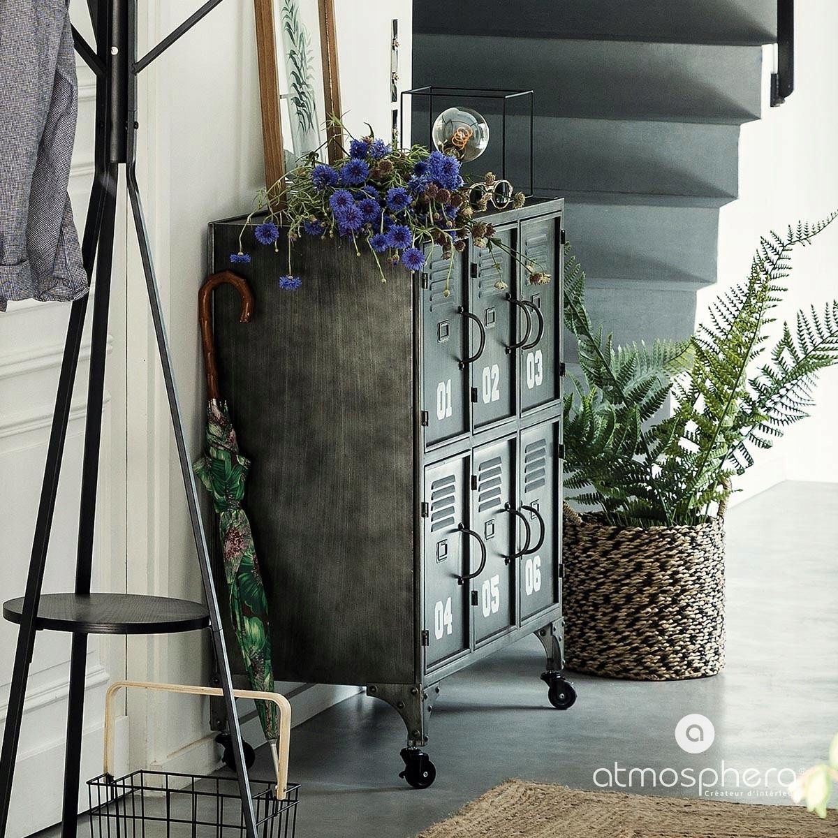 DESIGNERSKA SZAFKA METALOWA KOMODA W STYLU VINTAGE Liczba szuflad 6