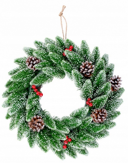 

Wianek Świateczny Na Drzwi Stroik Wieniec 33cm