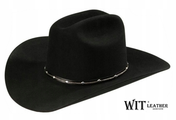 Kovbojský vlněný klobouk Cowboy Hat černý 16/12 WitLeather 56