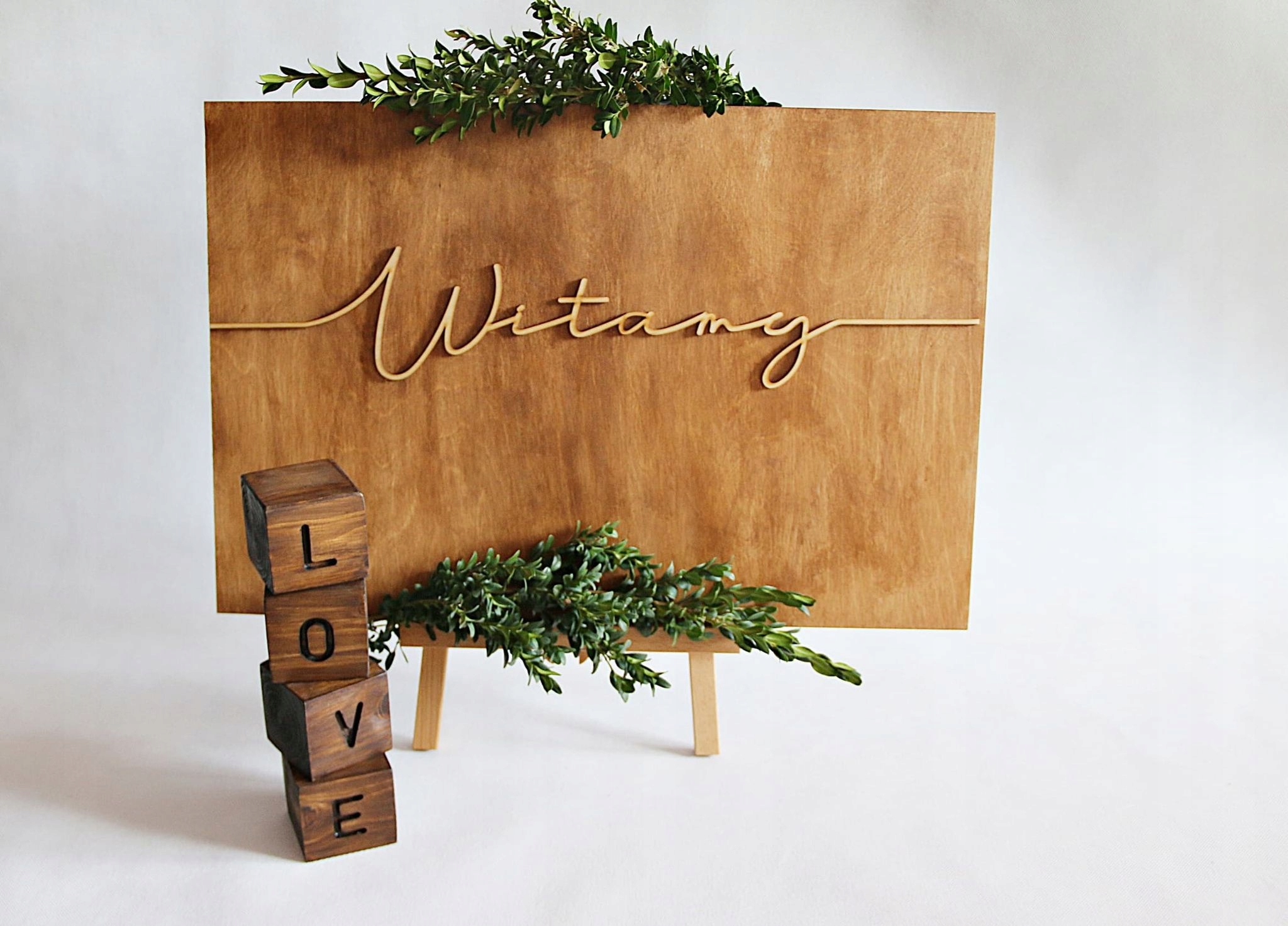 Rustykalna Tablica Powitalna 3D brąz Marka inna