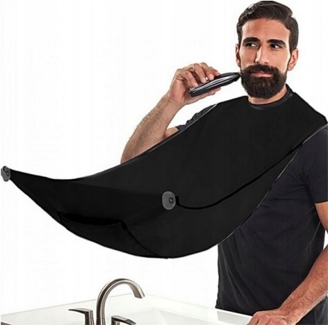 FARTUCH DO STRZYŻENIA GOLENIA BRODY ZAROSTU PELERYNA PRZYSSAWKAMI DO LUSTRA