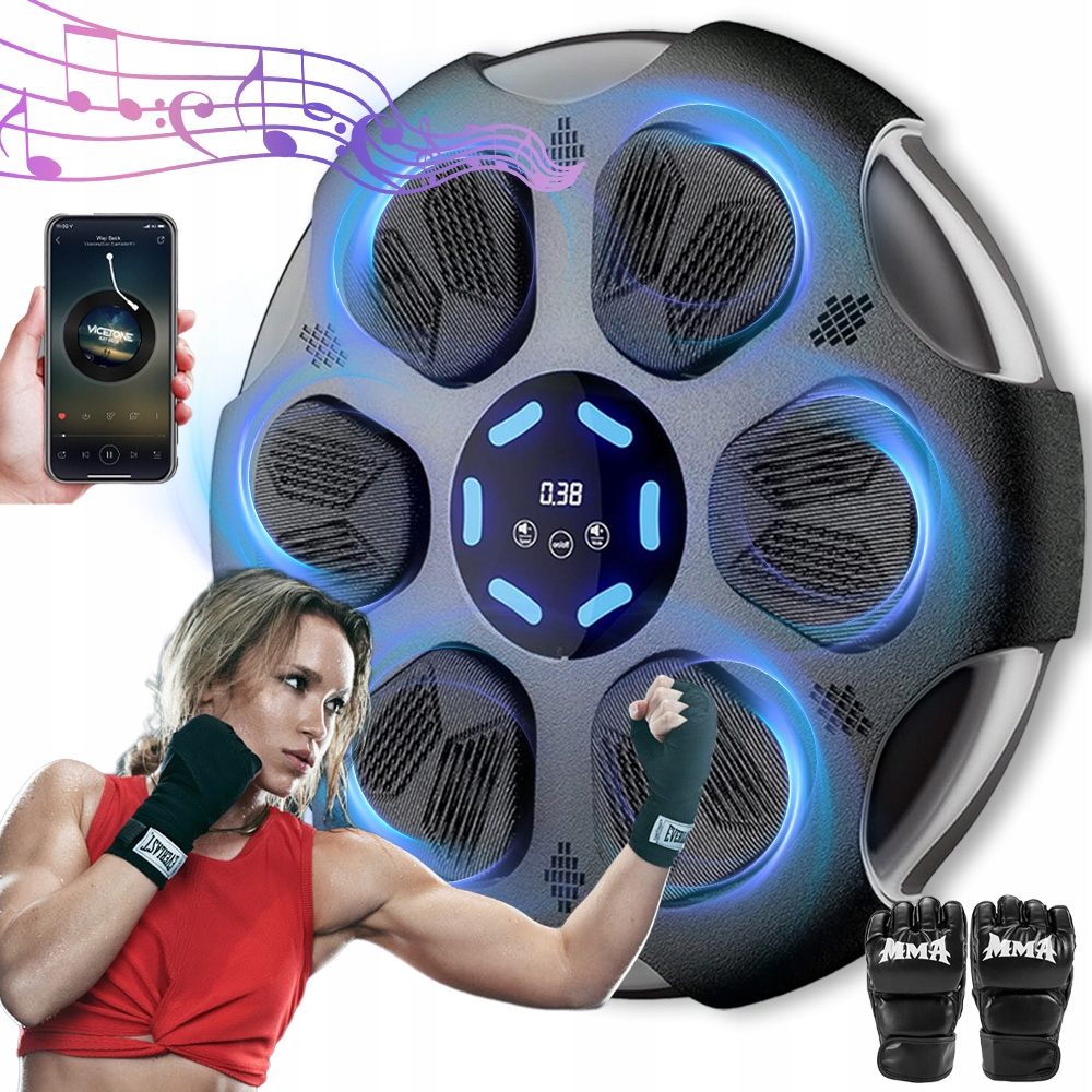 Bluetooth Music Świetl Boxing Machine W Treningowy Ściana Bokserska Target