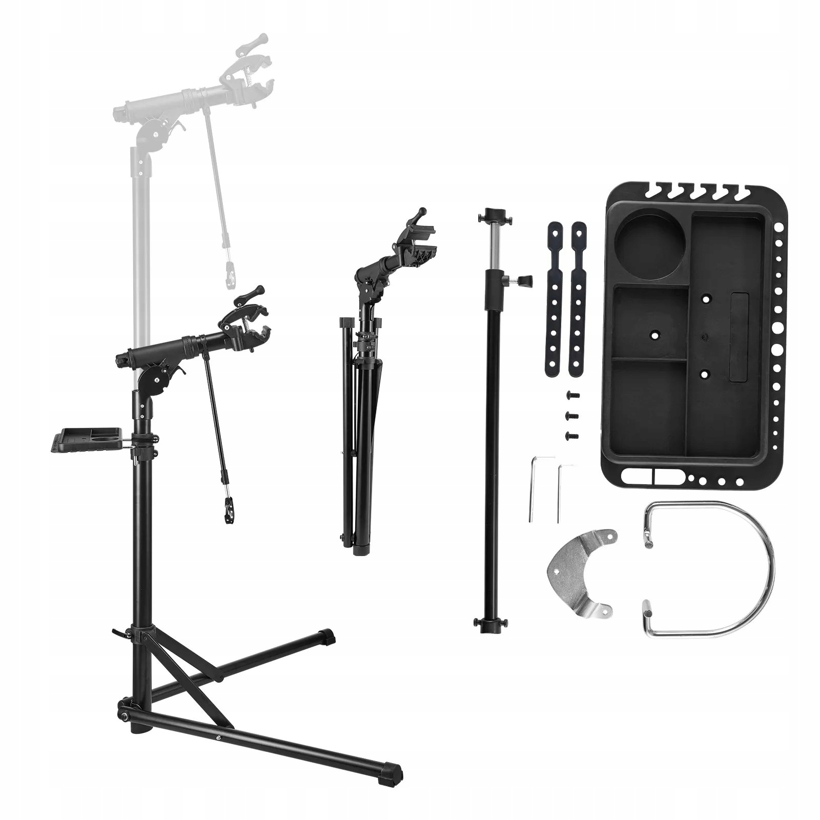 Servisní stojan na kolo, skládací dílenský držák 38 kg, černý, premium