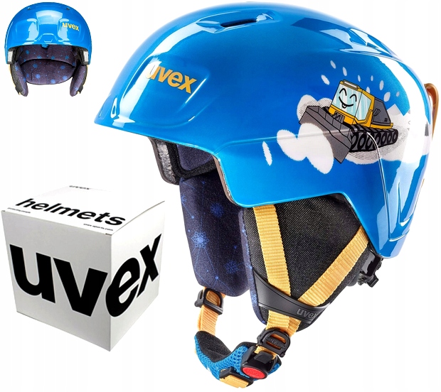 Kask narciarski dziecięcy Uvex Manic 46-50cm blue caterpillar