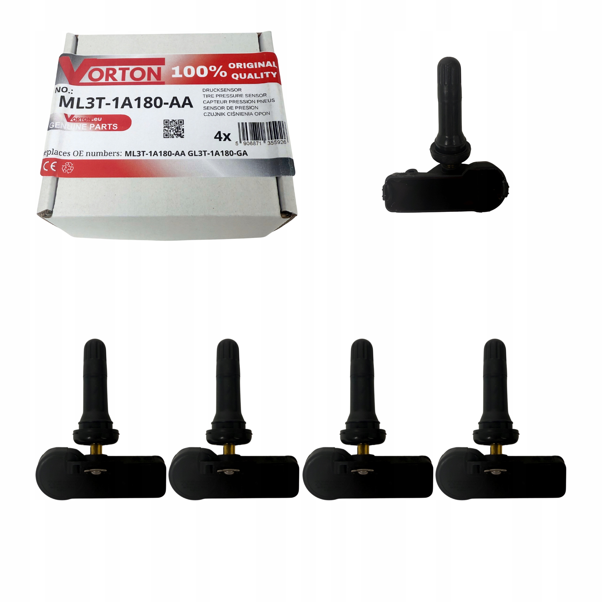 4x Snímač Tlaku Vzduchu V Pneumatikách Tpms Ford Usa Bronco Expedition