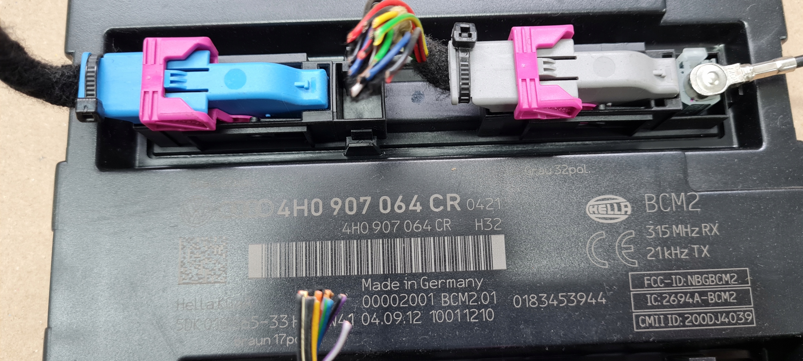 A6 C7 4G control unit comfort control unit AUDI A7 4G A6 C7 4H0907064CR