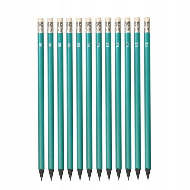 OŁÓWEK SYNTETYCZNY Z GUMKĄ HB ZESTAW 12 SZT EAN (GTIN) 5905799930406