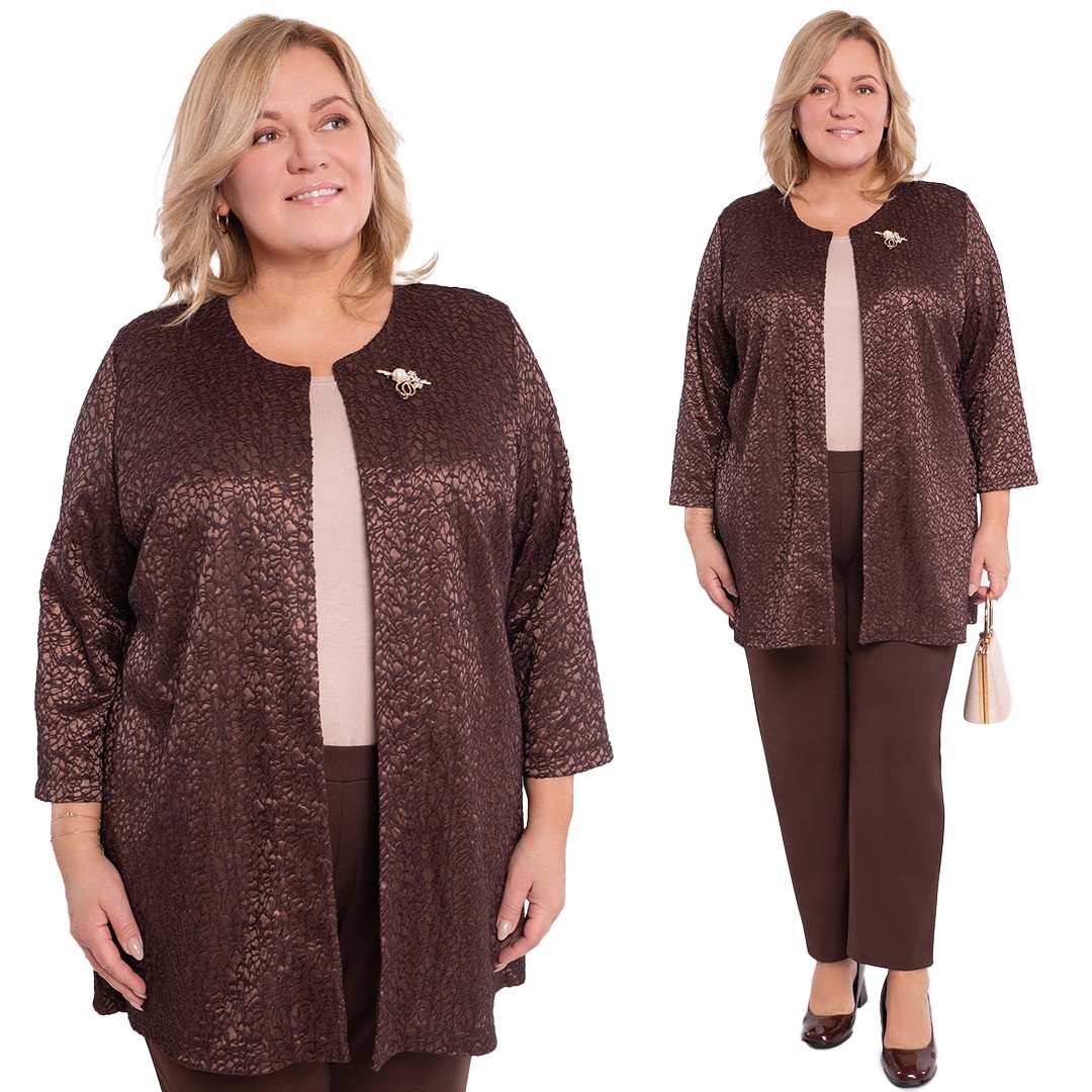 Pavučinový kardigan s broží 62/64