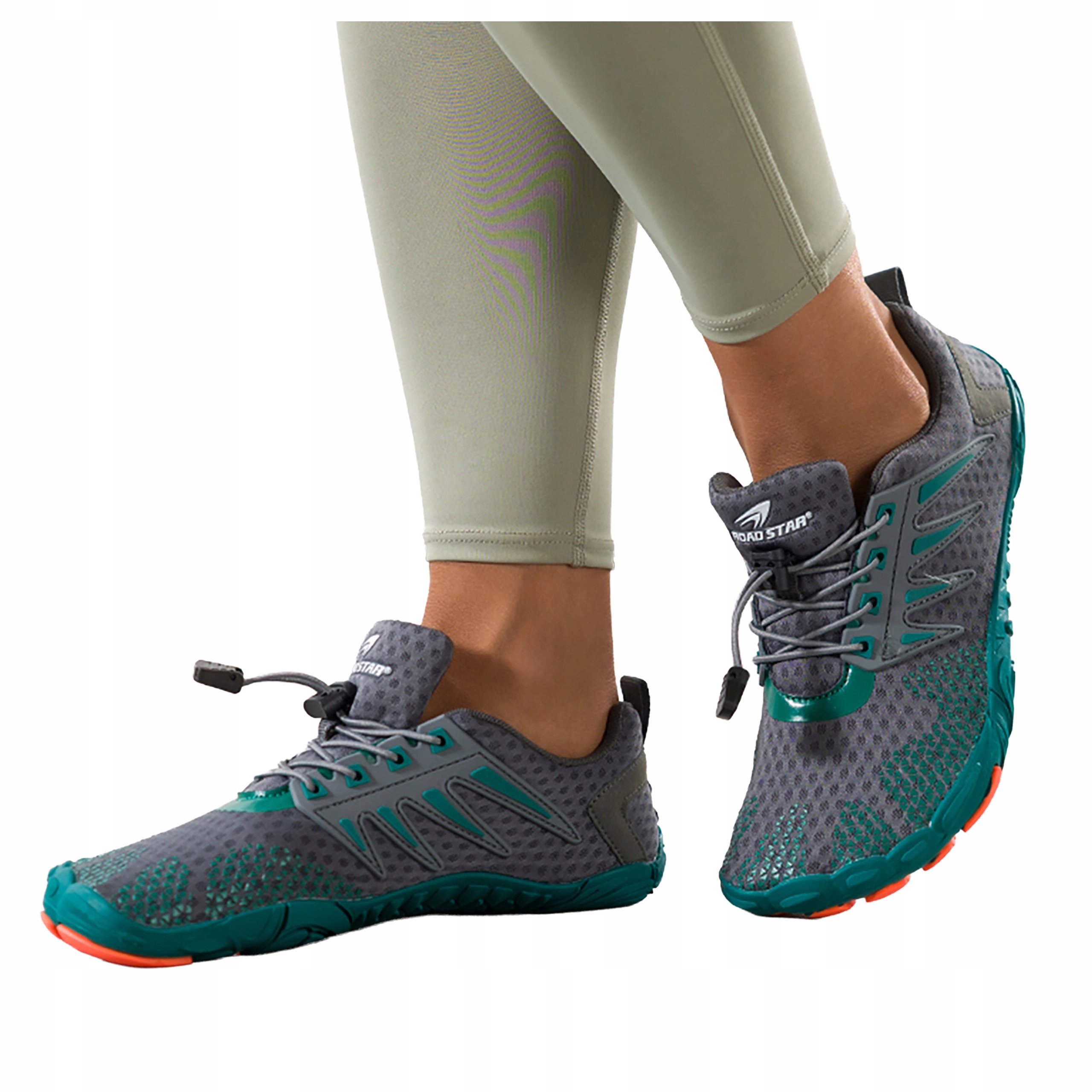 Sportovní Boty Tmavě šedé Dámské Barefoot Šněrovací Elastické Modní vel. 36