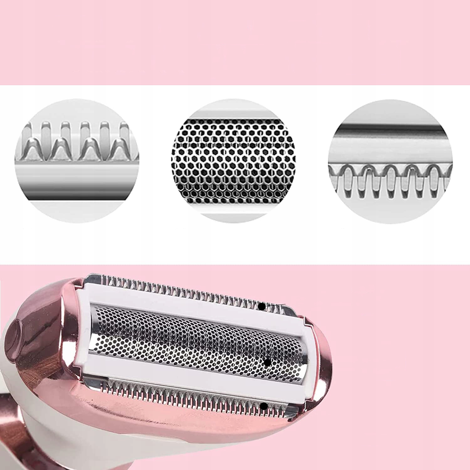 4 W 1 ELEKTRYCZNA GOLARKA DLA KOBIET DO GOLENIA NA MOKRO I NA SUCHO Z USB Sposób depilacji brak informacji