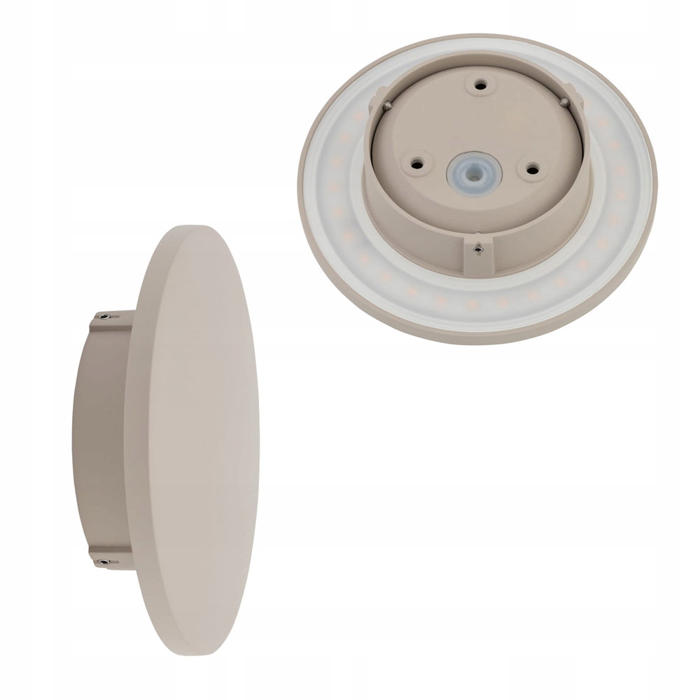 Venkovní nástěnné svítidlo kulatý, písková barva IP54 6W Aria Led S Nowodvorski