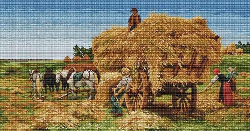 Kanva s potiskem – Seno (č. 9742)