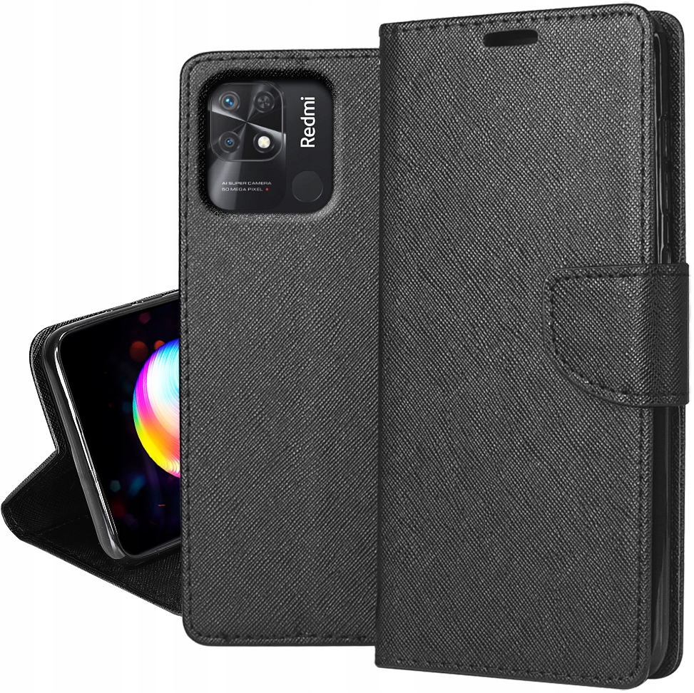

Etui Portfel Case Fancy +Szkło do Xiaomi Redmi 10C