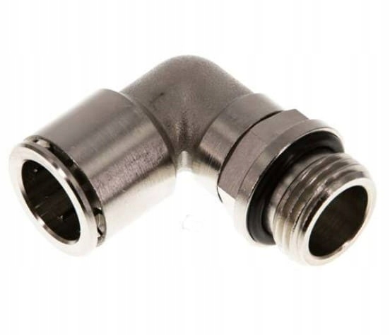 Úhlová zástrčková spojka G 1/2" – 16 mm niklovaná mosaz Viton do +150 °C